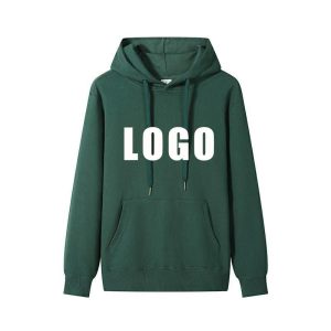 Custom Logo 300g 100% Cotton Unisex Casual Solid Color Basic Hoodie